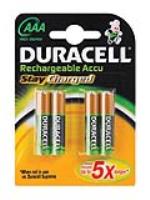 DURACEL RECHARGEABLE AAA BATTERY  ( 4 per pack )