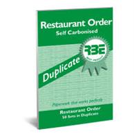 RBE Restaurant Order Book  Duplicate  ( 5 per pack ) ref#F0157