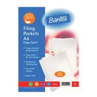 BANTEX 2052 PLASTIC POCKETS 120mic ( 100 per pack ) Heavy Duty