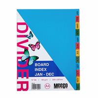 A4 Board Divider Rainbow ( Jan to Dec ) 