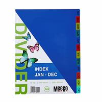 A4 Pvc Divider Rainbow ( Jan to Dec ) 