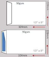 c4 Envelope ( 229 x 324 ) Window & No Window Sealf Seal and Peel & Seal Avaliable