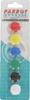 Parrot 20mm Circle Magnets - 6 Assorted Colours 