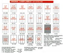 Redfern Standard  Laser Labels ( 100 A4 sheets per box )